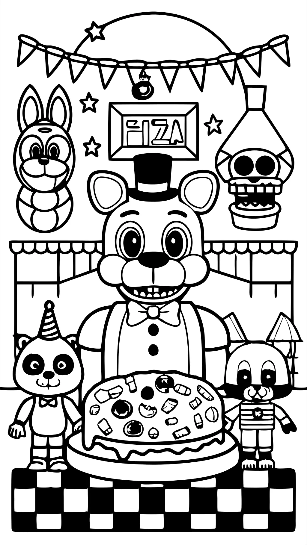 5 nights at freddy’s coloring page